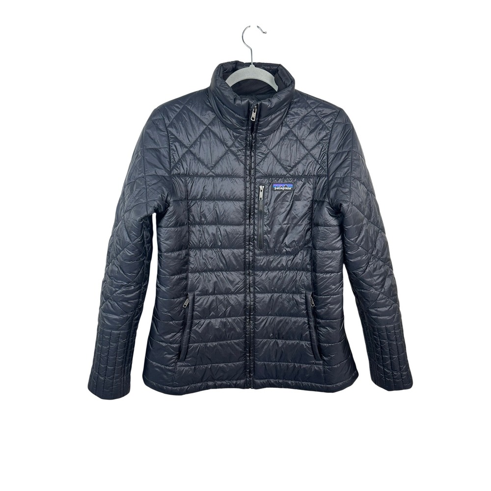 Patagonia Radalie Jacket Womens Medium Black Excellent Quilted Puffer 27690